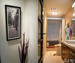 简约风格复式简洁10-15万70平米玄关洗手台新房家装图片