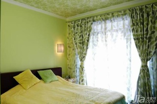 地中海风格二居室15-20万90平米卧室床图片