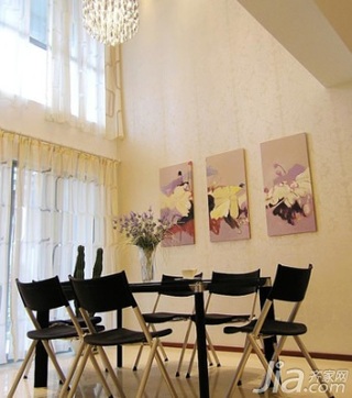 简约风格复式艺术豪华型140平米以上玄关餐桌新房家装图