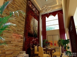 中式风格四房以上豪华型140平米以上餐厅新房平面图