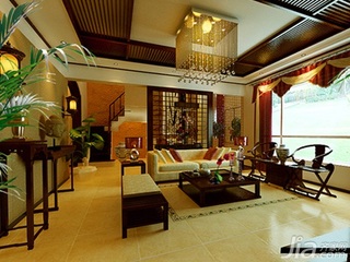 中式风格四房以上豪华型140平米以上餐厅新房设计图纸