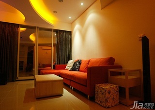 简约风格二居室富裕型90平米客厅沙发新房设计图
