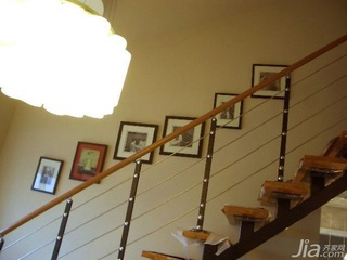 简约风格复式5-10万90平米玄关楼梯灯具新房设计图纸