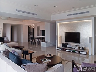 欧式风格5-10万80平米客厅电视背景墙电视柜效果图