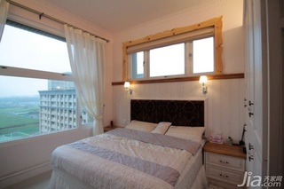 田园风格二居室10-15万70平米卧室床头柜新房家装图片