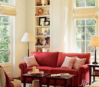 小户型简洁红色3万-5万40平米客厅沙发效果图