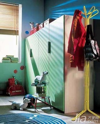 简约风格一居室3万以下50平米儿童房衣柜图片