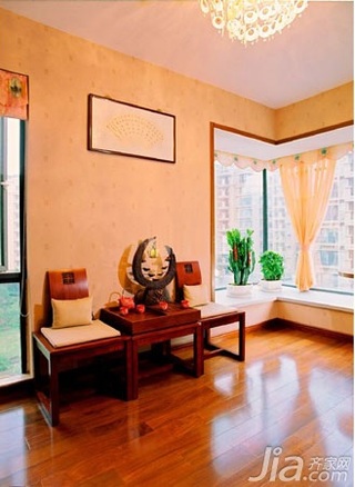 中式风格二居室5-10万80平米客厅沙发图片