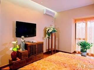中式风格二居室5-10万80平米卧室电视柜图片