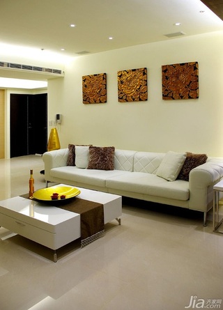 简约风格二居室15-20万80平米客厅新房设计图纸