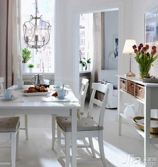 欧式风格一居室简洁3万以下50平米餐厅餐桌图片