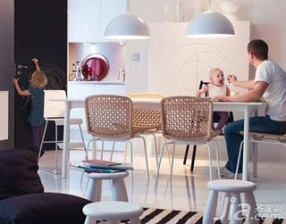 欧式风格一居室简洁3万以下50平米餐厅餐桌效果图