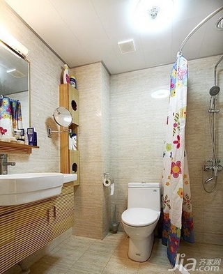 简约风格二居室简洁10-15万80平米卫生间洗手台新房设计图