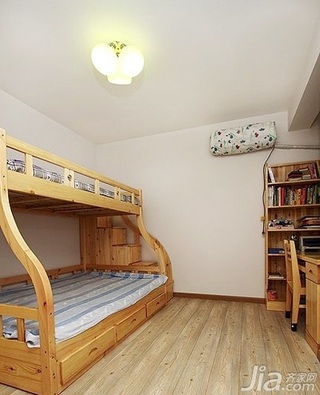 简约风格二居室简洁10-15万80平米儿童房床新房设计图