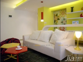 简约风格二居室5-10万60平米客厅沙发新房家装图片