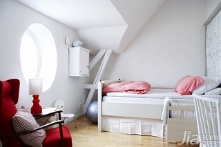 欧式风格复式白色15-20万100平米卧室床新房家居图片