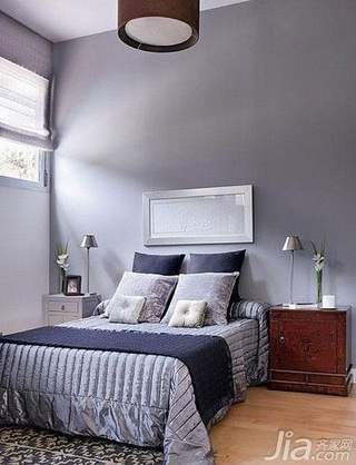 欧式风格小户型5-10万50平米卧室床新房设计图纸
