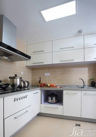欧式风格二居室简洁10-15万70平米厨房橱柜新房家装图