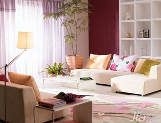 混搭风格一居室简洁5-10万50平米客厅沙发婚房设计图