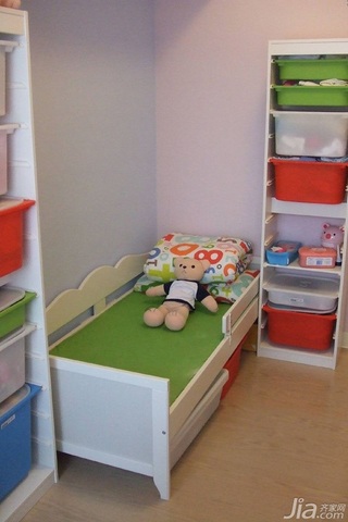 简约风格二居室3万以下70平米儿童房床新房设计图纸