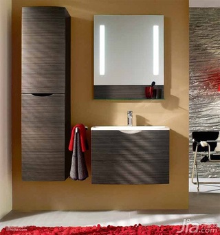 简约风格一居室3万以下50平米卫生间洗手台新房家装图片