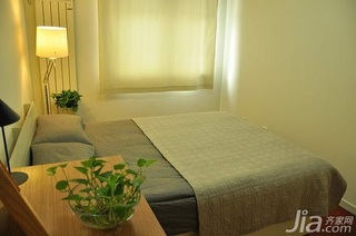 日式风格一居室舒适3万以下60平米卧室飘窗床新房家装图