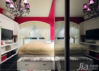 简约风格一居室5-10万50平米卧室窗帘效果图