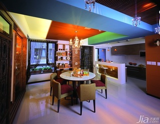 简约风格二居室10-15万70平米餐厅餐桌新房设计图纸