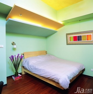 简约风格二居室5-10万60平米卧室床新房设计图纸