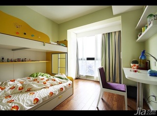 简约风格四房15-20万120平米儿童房床新房设计图纸