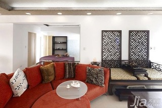 中式风格二居室10-15万80平米客厅沙发新房家居图片