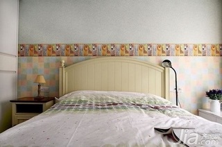 地中海风格二居室5-10万60平米卧室床头柜新房家装图