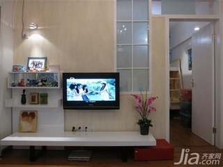 简约风格二居室5-10万60平米客厅电视柜图片