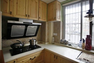 田园风格二居室简洁3万以下70平米厨房橱柜图片