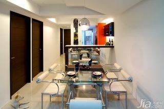 简约风格二居室5-10万60平米餐厅餐桌新房平面图