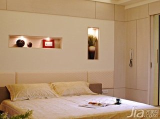 简约风格二居室简洁10-15万80平米卧室卧室背景墙床婚房设计图纸