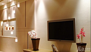 简约风格二居室10-15万80平米客厅电视背景墙婚房设计图纸