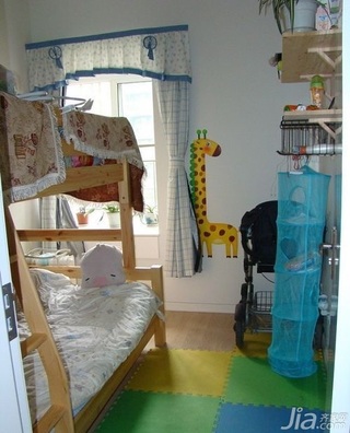 田园风格二居室10-15万100平米儿童房儿童床图片