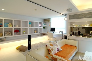 简约风格二居室10-15万80平米客厅沙发新房设计图