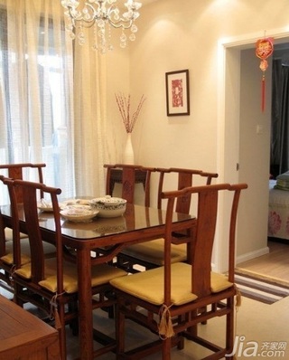 中式风格二居室10-15万80平米餐厅餐桌图片