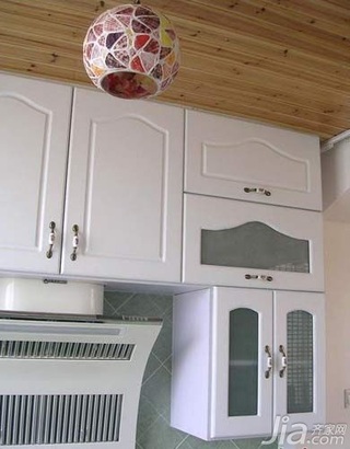 田园风格二居室简洁5-10万80平米厨房橱柜新房设计图纸