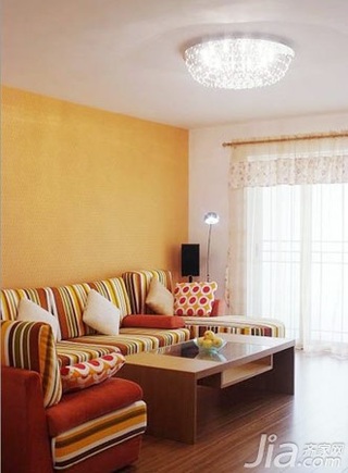 简约风格四房舒适5-10万100平米客厅沙发新房家装图片