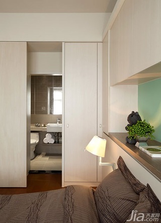 欧式风格二居室10-15万70平米卧室床新房平面图