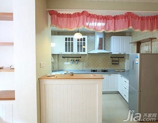 田园风格二居室5-10万90平米厨房橱柜定制