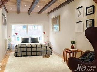 简约风格复式10-15万100平米卧室床图片