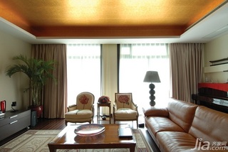 中式风格四房简洁10-15万110平米客厅沙发图片