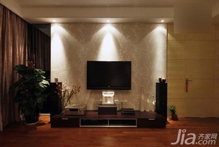简约风格四房豪华型100平米客厅电视背景墙灯具新房家装图片
