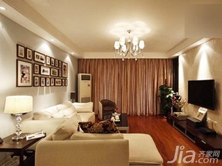 简约风格四房简洁豪华型100平米客厅电视背景墙沙发新房家装图