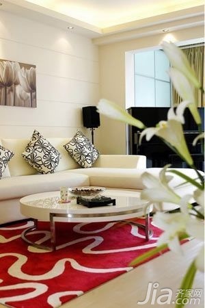 简约风格二居室简洁10-15万100平米客厅沙发新房家装图