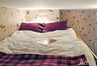简约风格一居室3万以下50平米卧室床图片